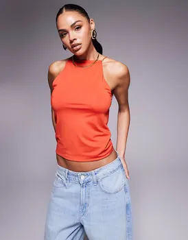 Топ-борцовка ASOS DESIGN облегающего красного цвета - RED