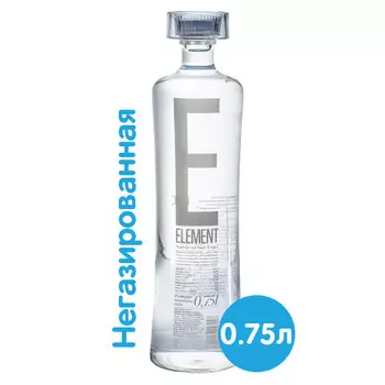Вода Element 0.75 литра, без газа, стекло, 8 шт. в уп.