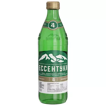 Вода Ессентуки №4 лечебно-столовая Тэсти 0.45 литра, газ, стекло, 20 шт. в уп.