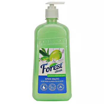 Жидкое крем-мыло Forest clean алоэ вера, зеленый чай и олива 1 литр