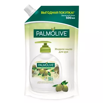 Жидкое мыло Palmolive Олива и Увлажняющее молочко в мягкой упаковке 500 мл