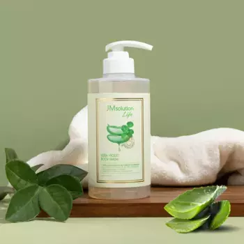 Гель для душа успокаивающий с экстрактом алоэ JMsolution LIFE VERA VIOLET BODY WASH
