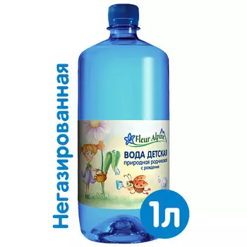 Вода Fleur Alpine 1 литр, без газа, пэт, 6 шт. в уп.