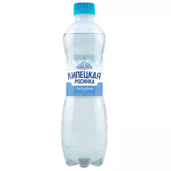 Вода Липецкая Росинка питьевая 0,5 литра, без газа, пэт, 12 шт. в уп.