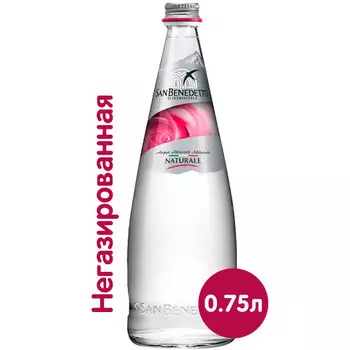 Вода San Benedetto 0.75 литра, без газа, стекло, 12 шт. в уп.