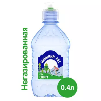 Вода Шишкин лес спорт 0.4 литра, без газа, пэт, 12 шт. в уп.