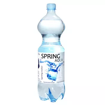 Вода Spring Aqua 1.5 литра, без газа, пэт, 6 шт. в уп.