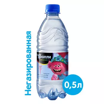 Вода Tassay герои мультфильма Тролли 0.5 литра, без газа, пэт, 12 шт. в уп.