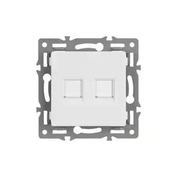 Механизм компьютерной розетки двойной Arlight SCT-MPC2-PL-WH (RJ-45, CAT6) 045336