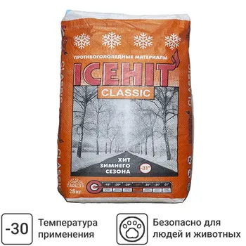 Противогололедный реагент Icehit Classic, 25 кг