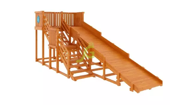 Детская деревянная зимняя горка Igragrad Snow Fox, скат 5,9 м