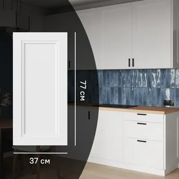 Фальшпанель для кухонного шкафа Котлас 37x77 см KONSENSA МДФ цвет белый
