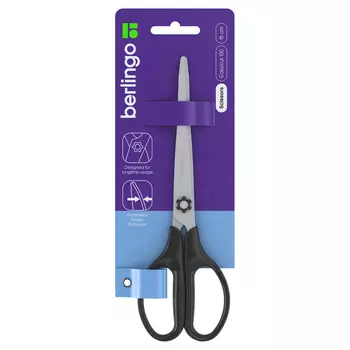Ножницы Berlingo "Easycut 100" 18 см, европодвес