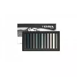Набор сухой пастели Lyra "Polycrayons Pastel" 12 цв серые отенки