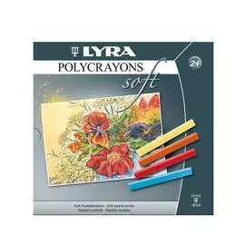 Набор сухой пастели Lyra "Polycrayons Soft" 24 цв четырехгранная