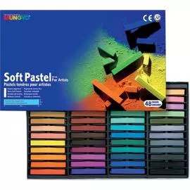 Набор сухой пастели Mungyo "Soft Pastel" 48 цв, мягкая, квадратная, в картонной коробке