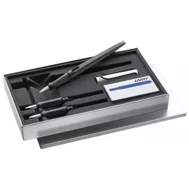 Набор ручек перьевых для каллиграфии LAMY 011 joy, 1,1 мм, 1,5 мм, 1,9 мм Черно-серебристый