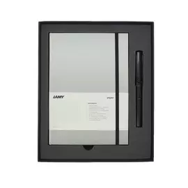 Набор ручка перьевая LAMY Al-star, F, Черный+Записная книжка, твердый переплет, А5, черный