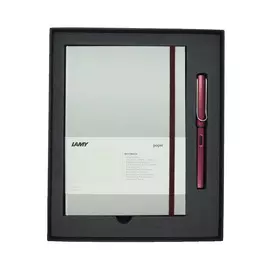Набор ручка перьевая LAMY Al-star, F, Пурпурный+Записная книжка, твердый переплет, А5, пурпурный