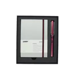 Набор ручка перьевая LAMY Al-star, F, Пурпурный+Записная книжка, твердый переплет, А6, пурпурный