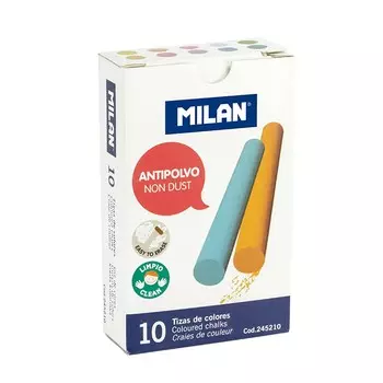 Набор школьного мела MILAN 10 шт Цветной круглый