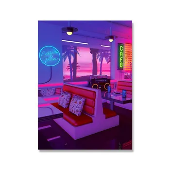 Современный стиль игры неон DJ плакат с принтом гоночный коктейль настенная живопись на холсте видеоигры райский декор комнаты идея подарка без рамки 21*30cm