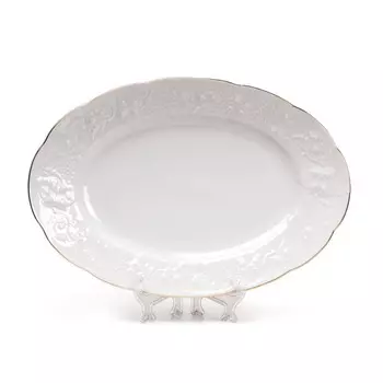 Блюдо Tunissie Porcelaine Vendanges Filet Рlatine 36 см