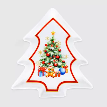 Блюдо White Rabbit Christmas сервировочное ёлка 20,5х23х3,5 см