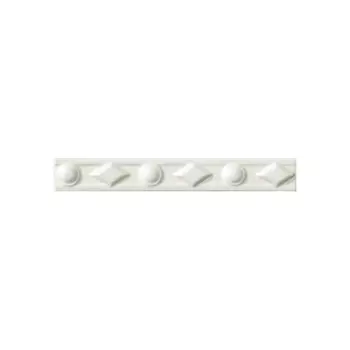 Бордюр Ceramiche Grazia Electa Diamantato Bianco Matt 3x20 см