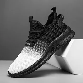 Мужская обувь Повседневная спортивная обувь Легкие кроссовки Fly Woven Driving Shoes Дышащие кроссовки 40 красный