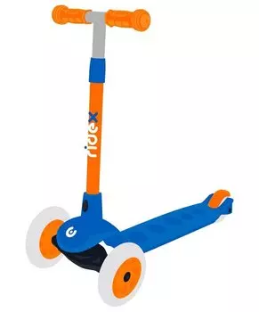 Самокат детский RIDEX Hero 3-х колесный, 120/80 мм, синий/оранжевый