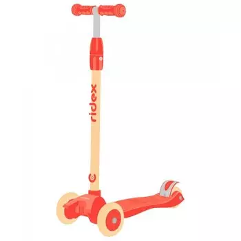 Самокат детский RIDEX Kiko 3-х колесный, 120/80 мм, желтый/красный