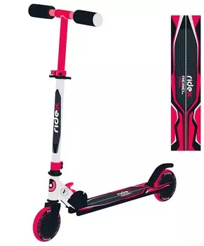 Самокат детский RIDEX Rebel, 2-х колесный,125 мм, белый/розовый