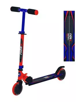 Самокат детский RIDEX Rebel, 2-х колесный, 125 мм, красный/синий