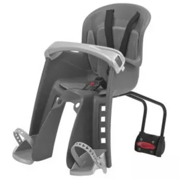 Детское велокресло Polisport BILBY JUNIOR FF, переднее, крепление на подседельную трубу, grey/silver, PLS8632800002
