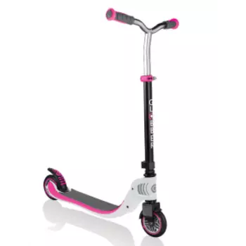 Самокат Globber FOLDABLE FLOW 125, складной, двухколесный, нагрузка до 100 кг, бело-розовый, 473-162