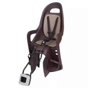 Детское велокресло Polisport Groovy ff 29", заднее, крепление на подседельную трубу, dark brown/brown, PLS8406000033