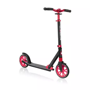Самокат Globber NL 205, складной, двухколесный, нагрузка до 100 кг, черно-красный