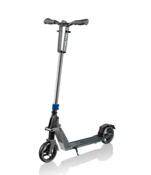 Самокат Globber ONE K 165, складной, двухколесный, нагрузка до 100 кг, серо-синий, 671-140