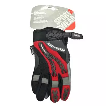 Велоперчатки KELLYS ERAGON, красные, Gloves ERAGON, Red, S (Размер: S)