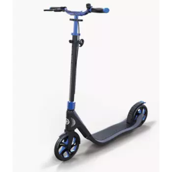 Самокат Globber ONE NL 205 DELUXE, складной, двухколесный, ручной тормоз, до 100 кг, черно-синий, 478-101