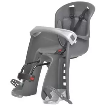 Детское велокресло Polisport BILBY JUNIOR, переднее, крепление на рулевую трубу, dark grey/silver, PLS8632600002