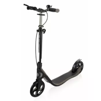 Самокат Globber ONE NL 205 DELUXE, складной, двухколесный, ручной тормоз, до 100 кг, черно-свинцово-серый, 478-102