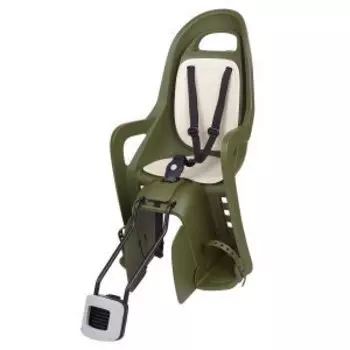 Детское велокресло Polisport Groovy ff 29", заднее, крепление на подседельную трубу, dark green/cream, PLS8406000031