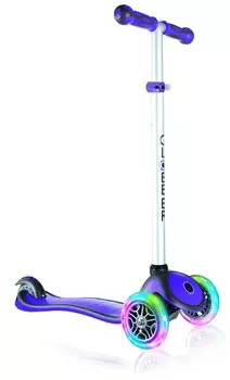 Самокат Globber, PRIMO PLUS LIGHTS, светящиеся передние колеса, фиолетовый, 442-103-2