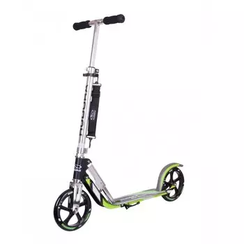 Самокат HUDORA BigWheel 205, двухколёсный, складной, серо-зеленый, 14695/02