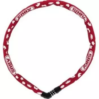 Велозамок ABUS Steel-O-Chain 4804C/75см RD SYMBOLS, цепь, 4мм, кодовый, класс защиты 3/15, 360гр, красный, 05-0087499