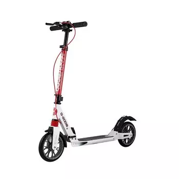 Самокат MAXISCOO G-200S, двухколесный, складной, с дисковым ручным тормозом, белый, 2021
