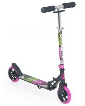 Самокат N.ERGO S-201/N PINK, розовый/зеленый