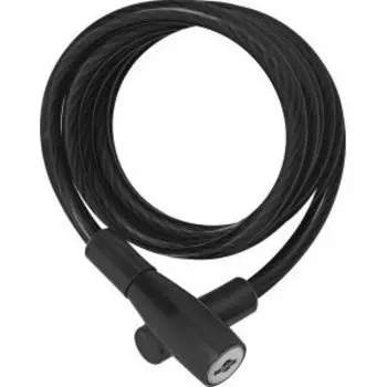 Велосипедный замок ABUS 3506K/180см BK, тросовый, 6мм, ключ, класс защиты 1/15, 206гр, черный, 05-0040771